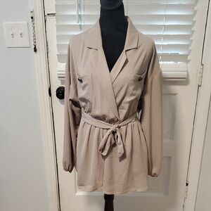 ASOS Light Beige Belted Blazer